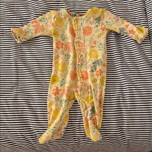 Magnetic Me Floral Kids Footie in Yellow and Pink